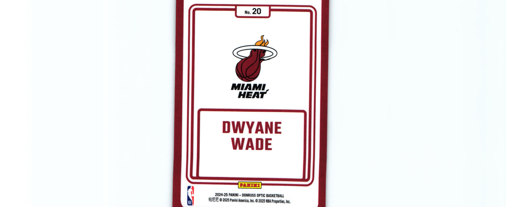 Dwyane Wade 2024 Donruss Optic #20, Miami Heat