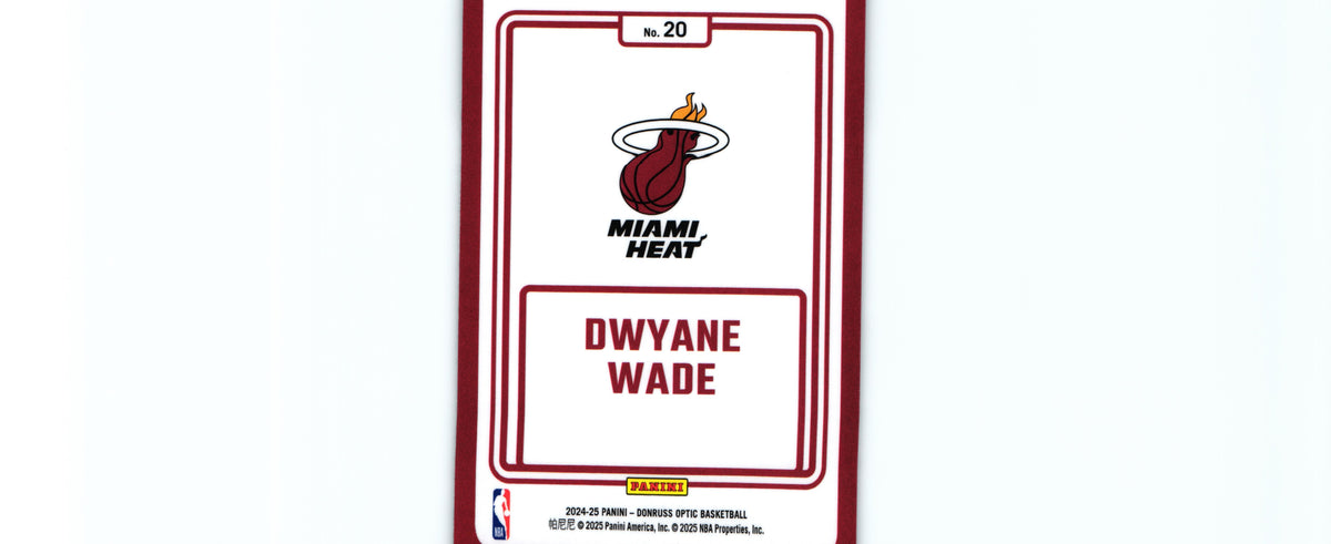 Dwyane Wade 2024 Donruss Optic #20, Miami Heat