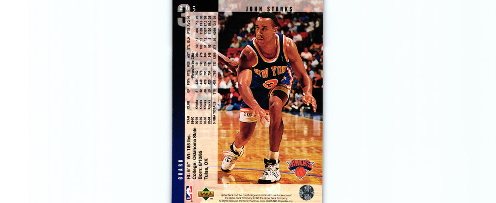 John Starks 1995 Upper Deck #265, Knicks