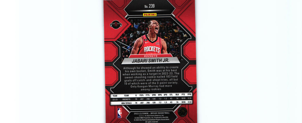 Jabari Smith 2022 Mosaic #239 RC, Rockets