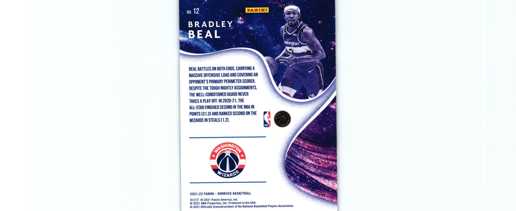 Bradley Beal 2021 Donruss #12, Wizards