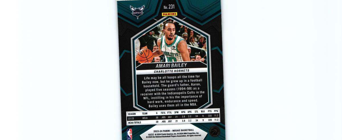 Amari Bailey 2023 Mosaic #231 RC, Hornets