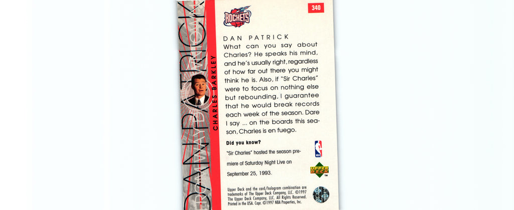 Charles Barkley 1997 Upper Deck #340, Rockets