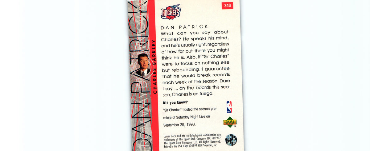 Charles Barkley 1997 Upper Deck #340, Rockets