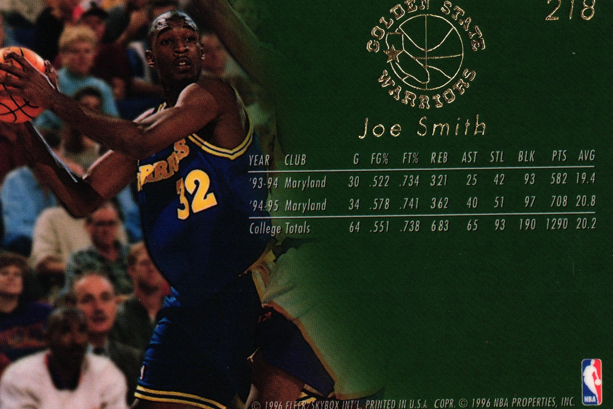 Joe Smith 1996 Fleer Skybox #218, Warriors