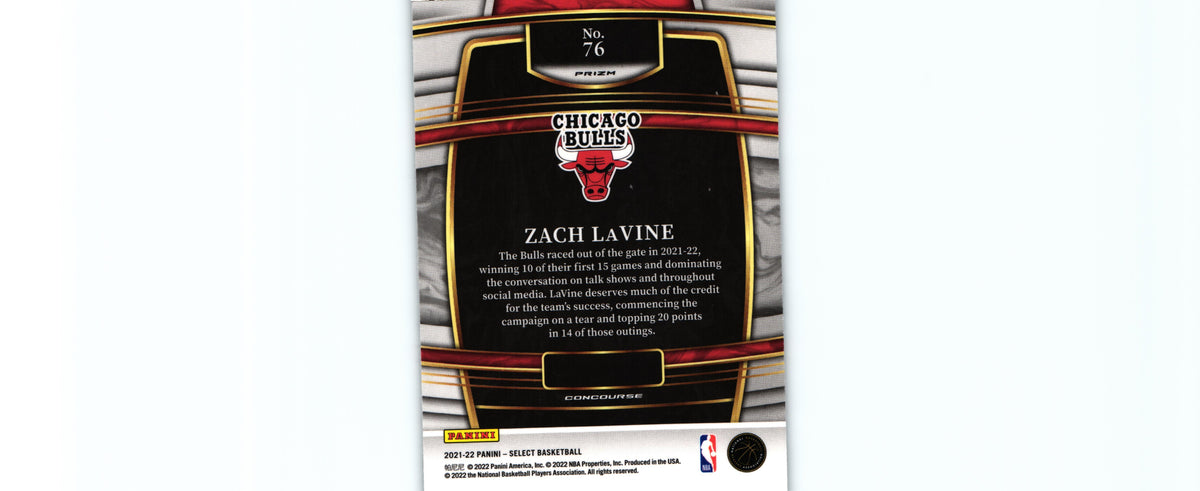 Zach Lavine 2021 SILVER Select #76, Bulls