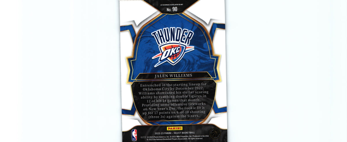 Jalen Williams 2022 Select #90 RC, Thunder