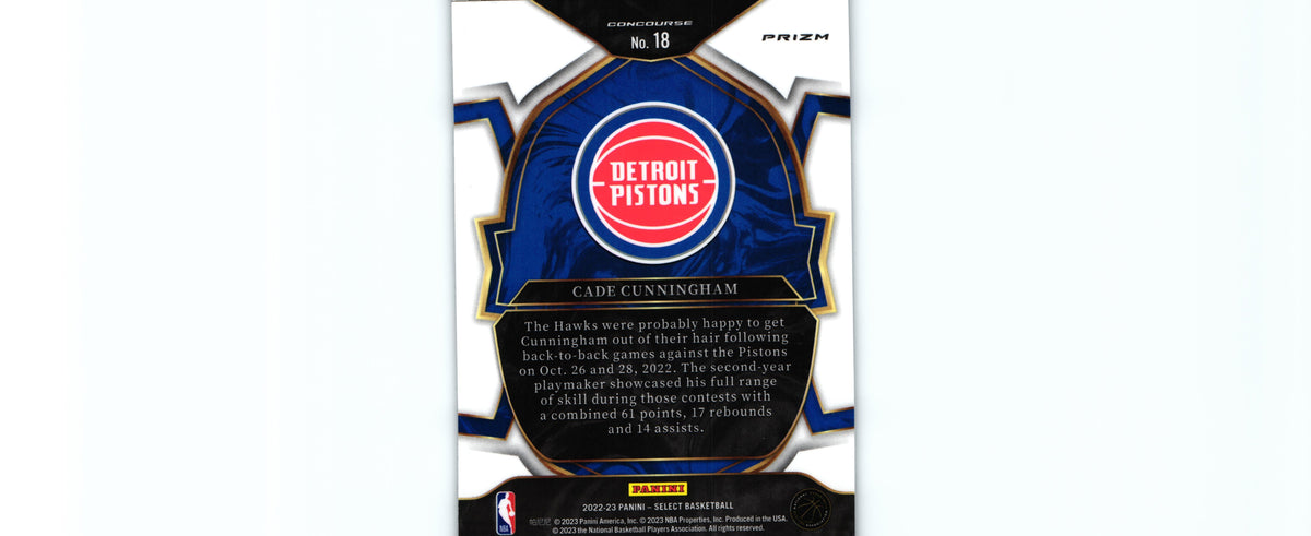 Cade Cunningham 2022 SILVER Select #18, Pistons