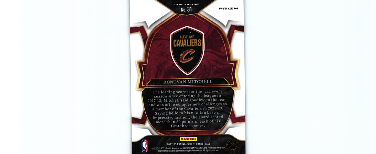 Donovan Mitchell 2022 SILVER Select #31, Cavaliers