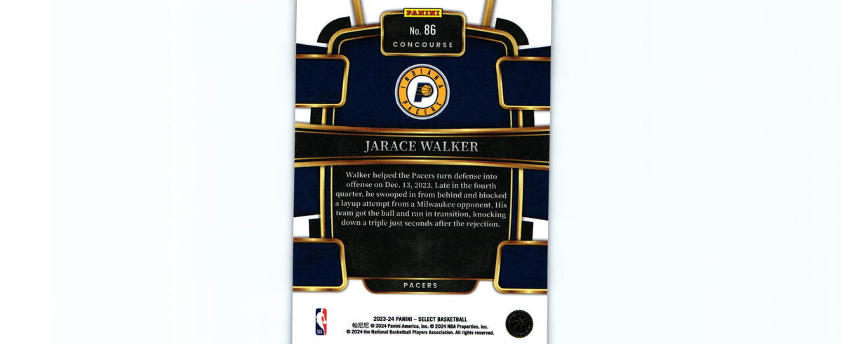 Jarace Walker 2023 BLUE Select #86 RC, Pacers