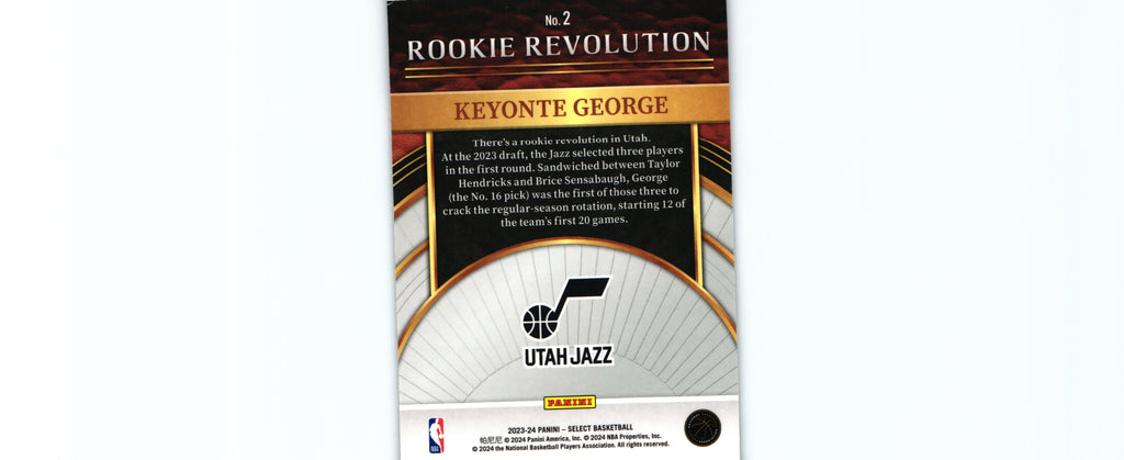 Keyonte George 2023 Select #2 RC, Utah Jazz