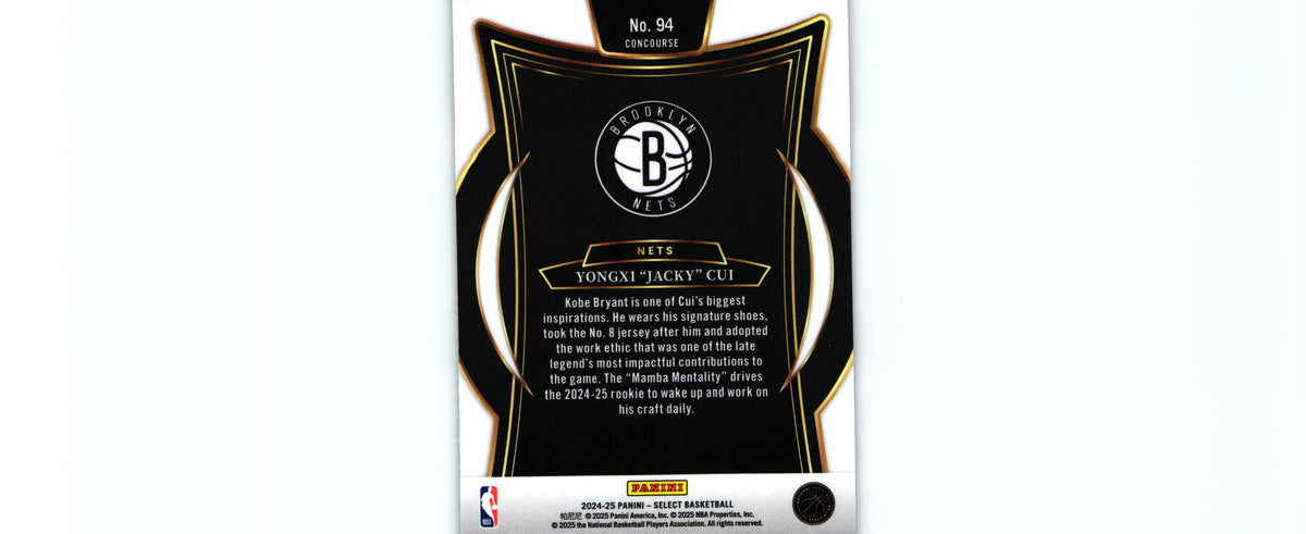 Yongxi "Jacky" Cui 2024 Select #94 RC, Nets