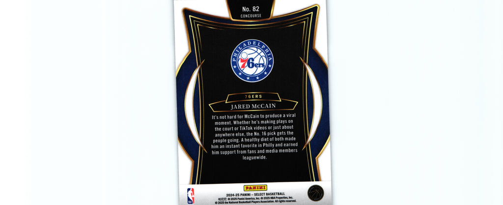 Jared McCain 2024 Select #82 RC, 76ers