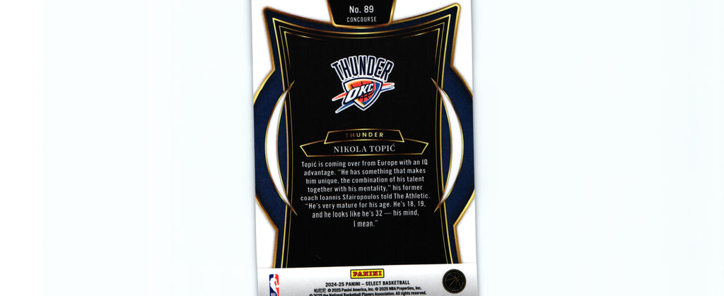 Nikola Topic 2024 Select #89 RC, Thunder