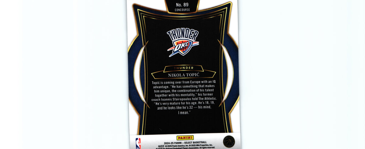 Nikola Topic 2024 Select #89 RC, Thunder