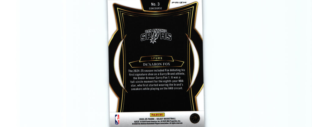 De'Aaron Fox 2024 SILVER Select #3, Spurs