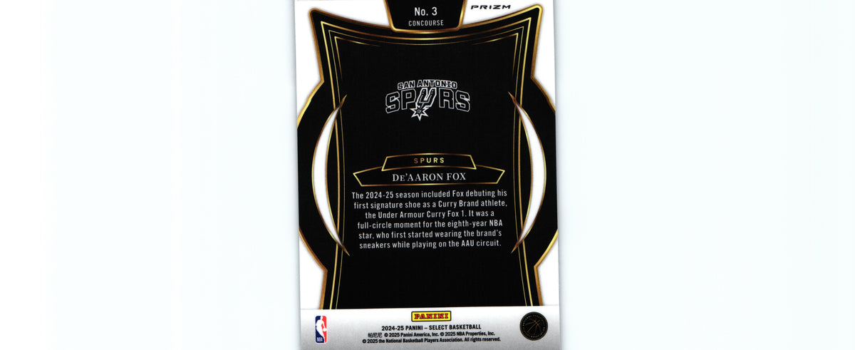 De'Aaron Fox 2024 SILVER Select #3, Spurs