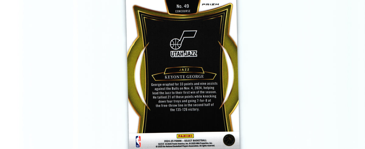 Keyonte George 2024 SILVER Select #49, Utah Jazz