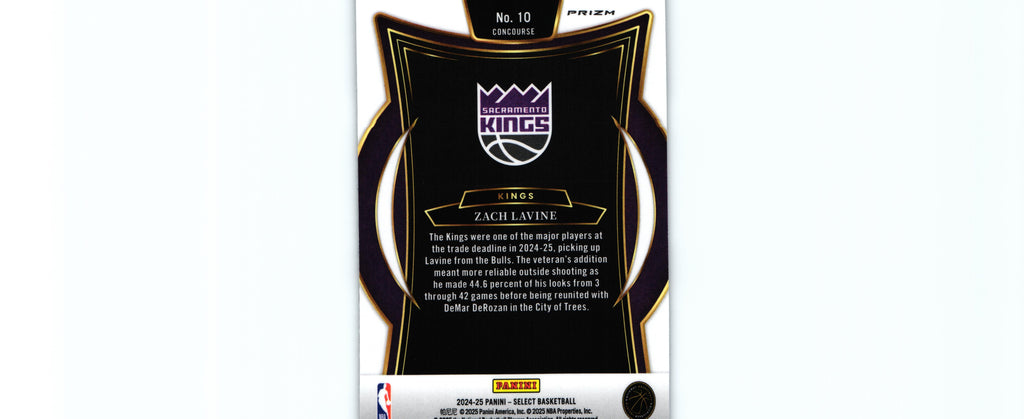 Zach Lavine 2024 SILVER Select #10, Kings