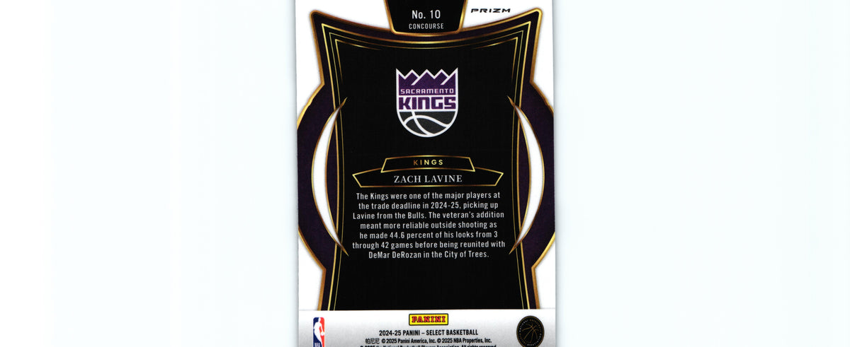 Zach Lavine 2024 SILVER Select #10, Kings