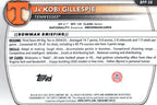 Ja'Kobi Gillespie 2024 Bowman BPP-58, Tennessee Volunteers