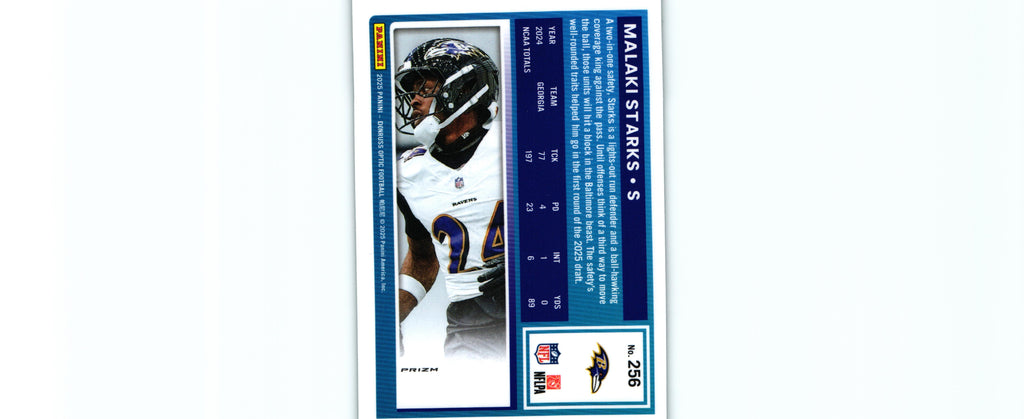 Malaki Starks 2025 GREEN VELOCITY Donruss Optic #256 RC
