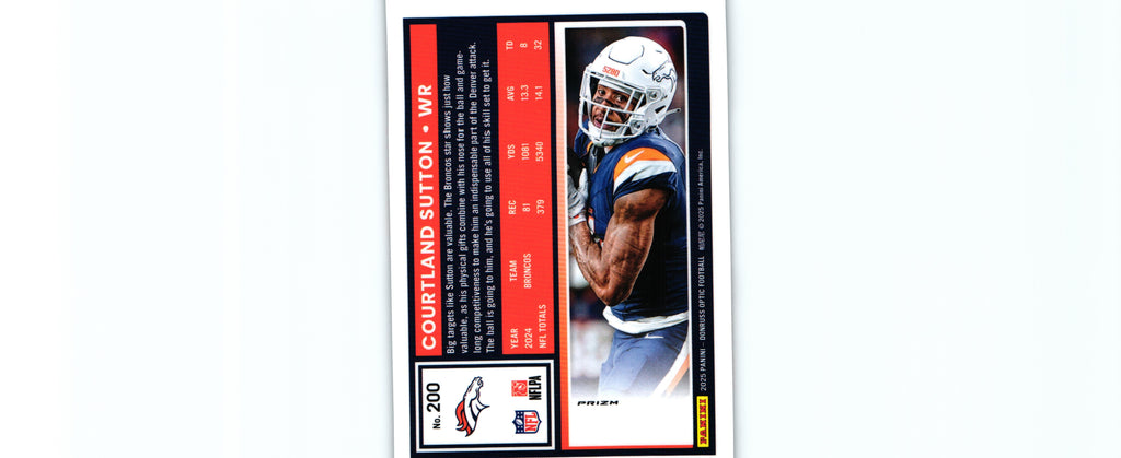 Courtland Sutton 2025 HOLO Donruss Optic #200