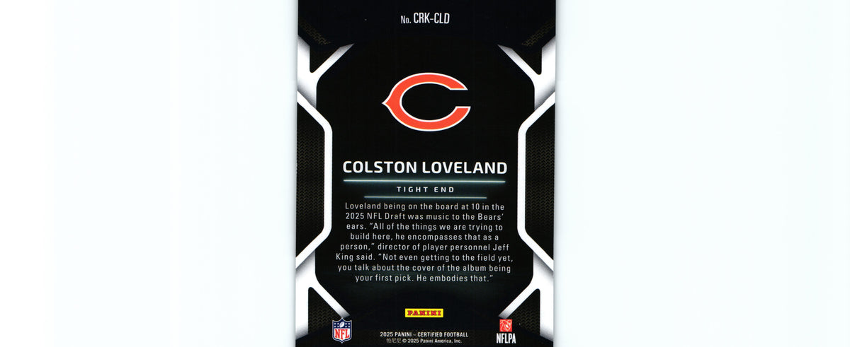 Colston Loveland 2025 Certified CRK-CLD RC