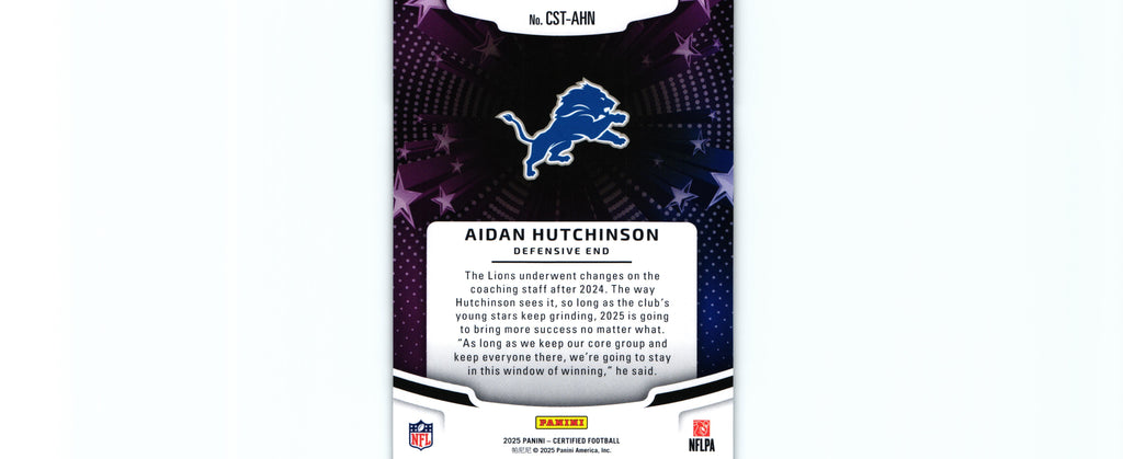 Aidan Hutchinson 2025 Certified CST-AHN