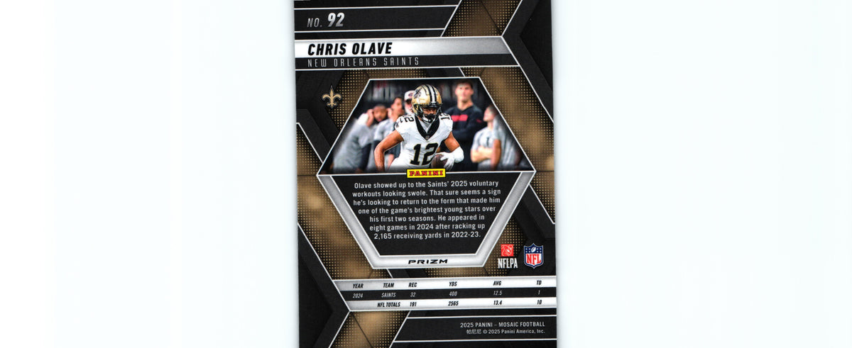 Chris Olave 2025 SILVER Mosaic #92
