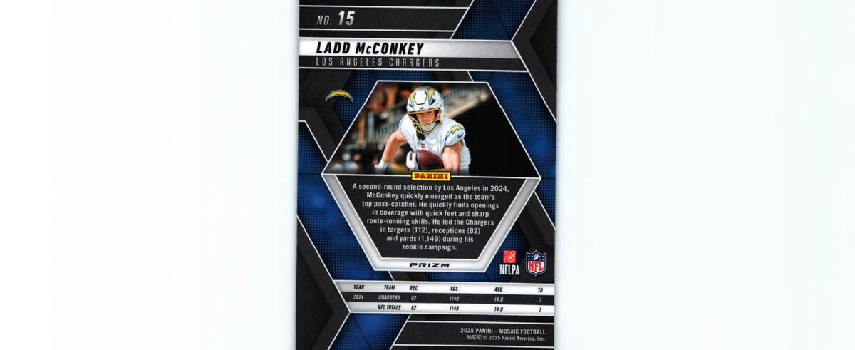 Ladd McConkey 2025 NO HUDDLE SILVER Mosaic #15