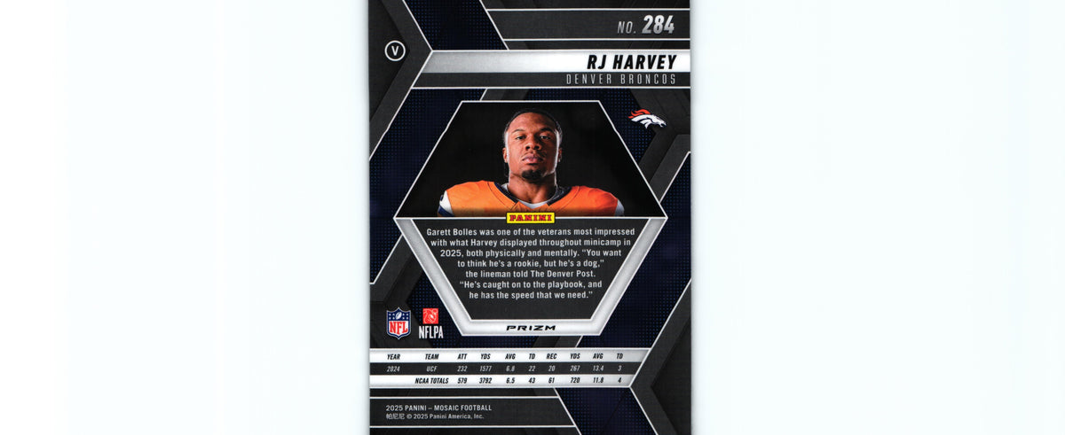 RJ Harvey 2025 SILVER Mosaic #284 RC