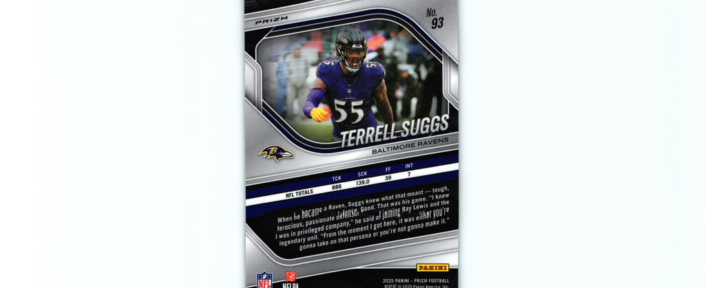 Terrell Suggs 2025 GREEN FLASH Prizm #93