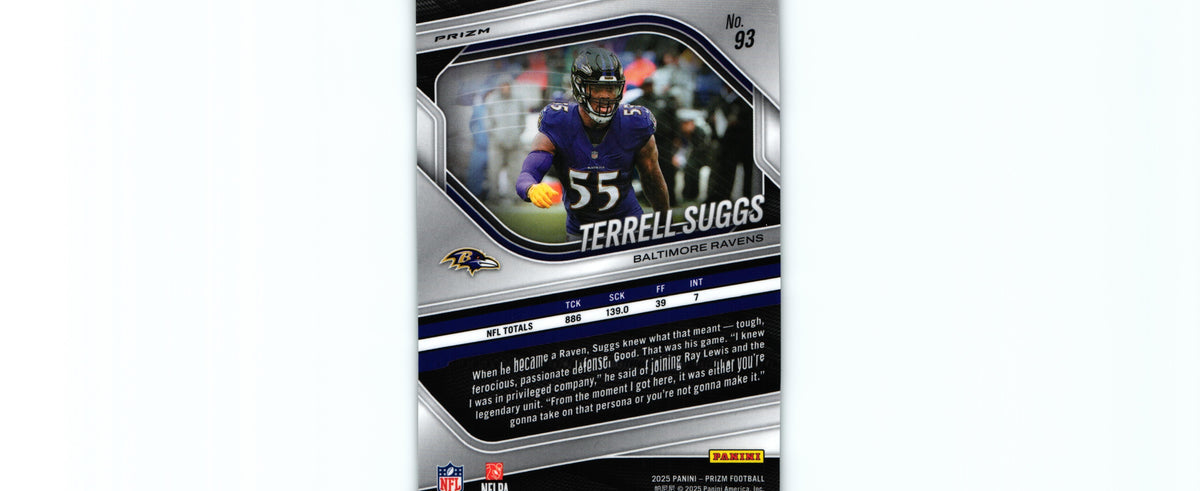 Terrell Suggs 2025 GREEN FLASH Prizm #93
