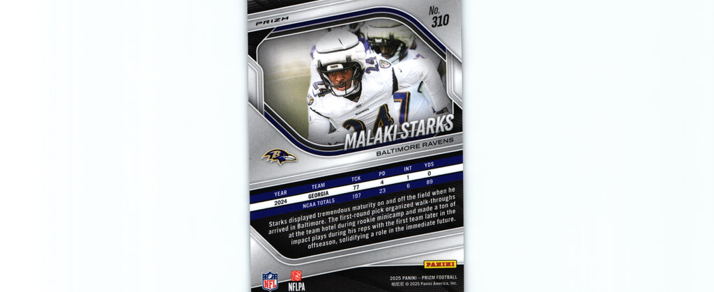 Malaki Starks 2025 SILVER Prizm #310 RC