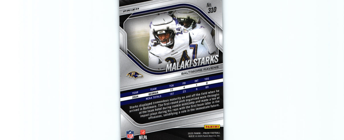 Malaki Starks 2025 SILVER Prizm #310 RC