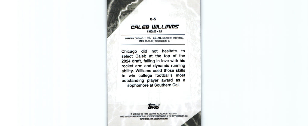 Caleb Williams 2024 Topps C-5 RC