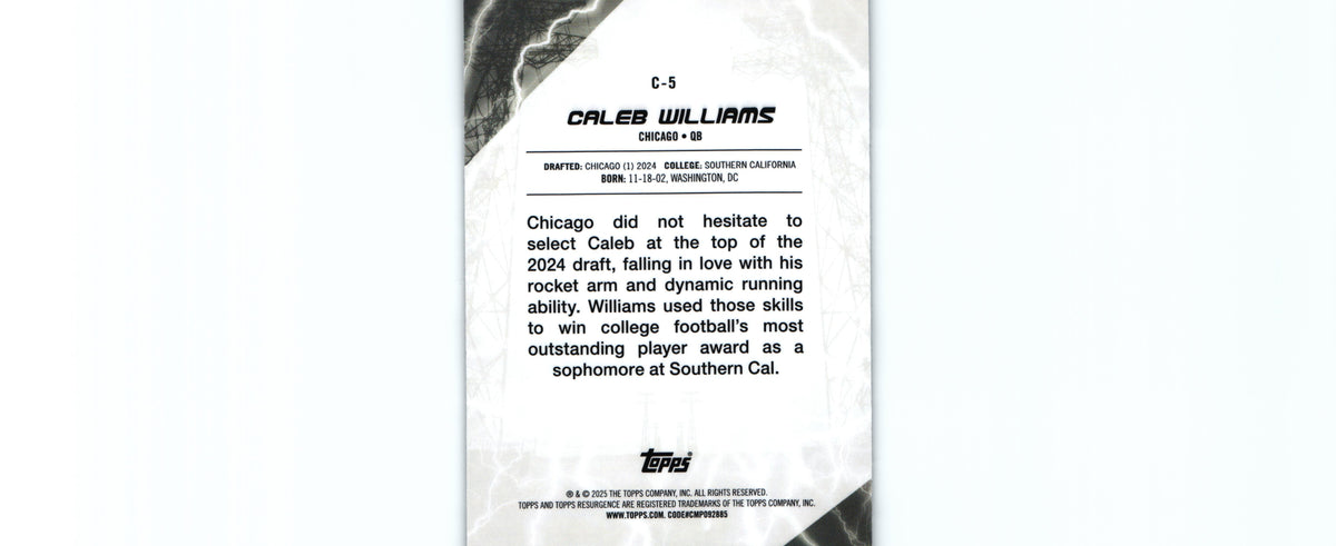 Caleb Williams 2024 Topps C-5 RC