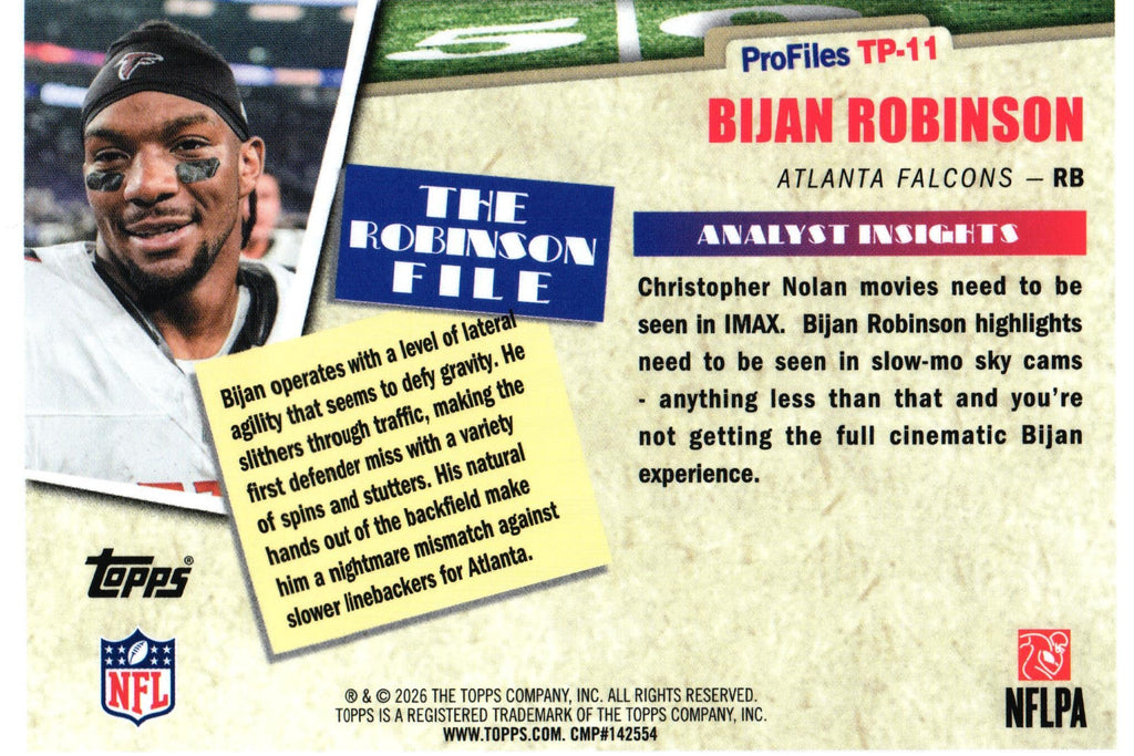 Bijan Robinson 2026 Topps TP-11