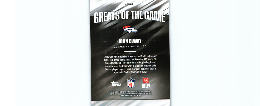 John Elway 2026 Topps GOTG-9