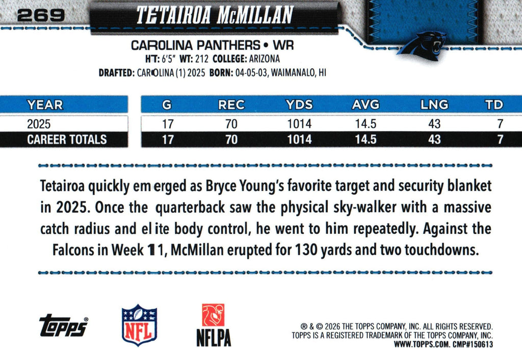 Tetairoa McMillan 2026 Topps #269