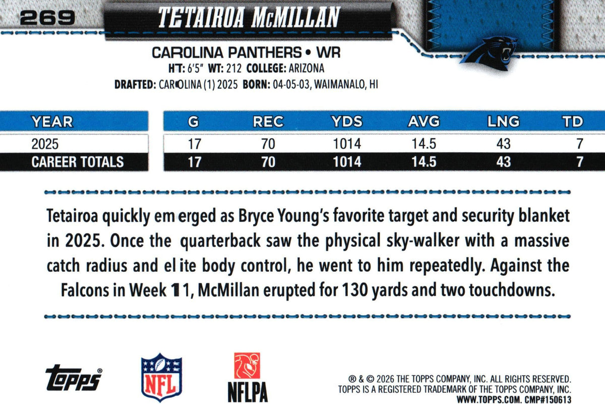 Tetairoa McMillan 2026 Topps #269