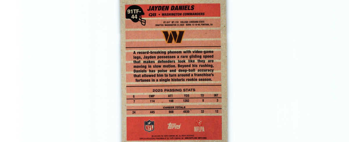 Jayden Daniels 2026 Topps #91TF-44