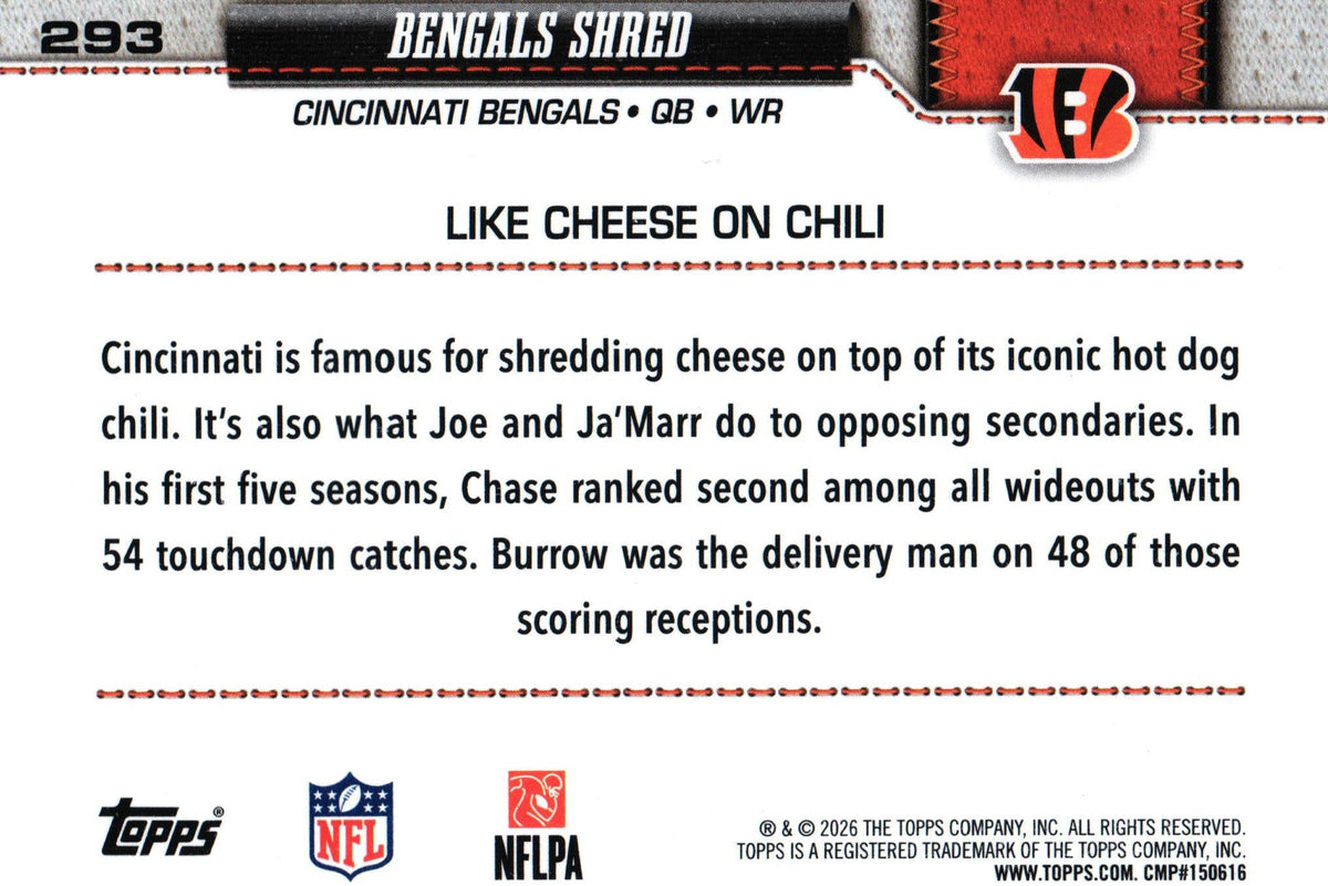 Cincinnati Bengals "Combo Card" 2026 Topps #293