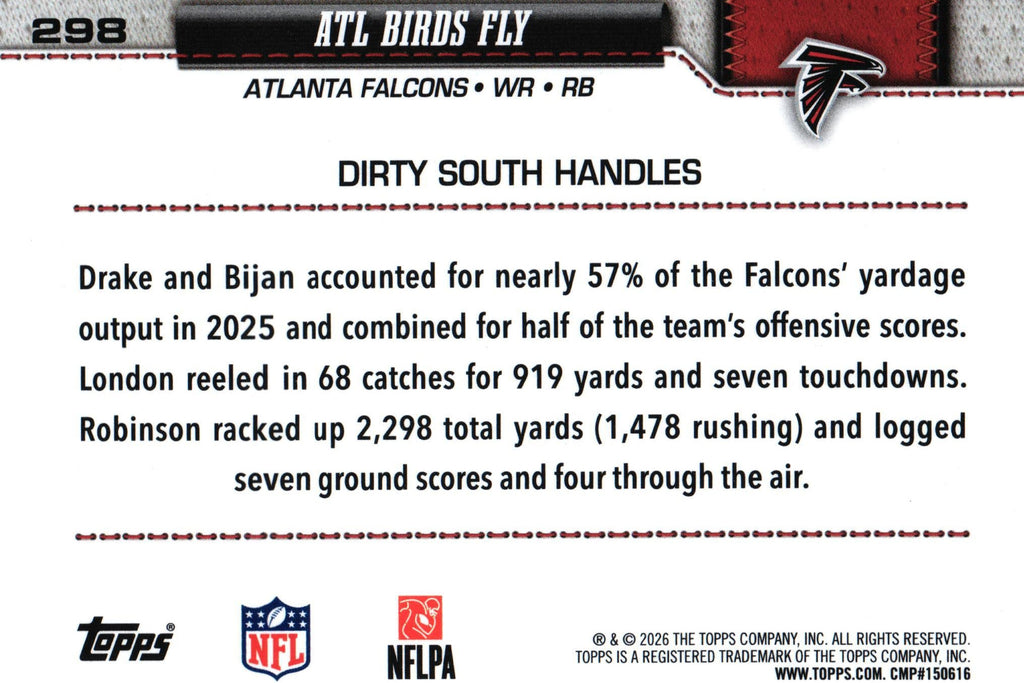 Atlanta Falcons "Combo Card" 2026 Topps #298