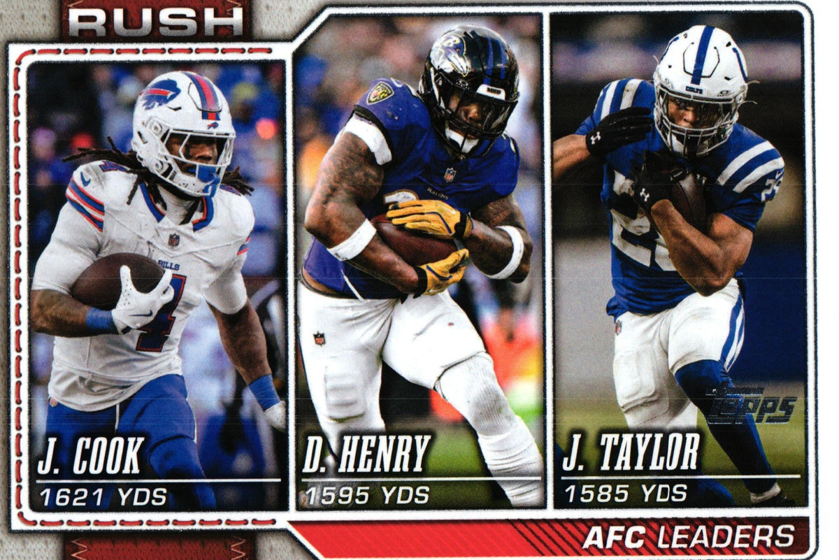 Cook/Henry/Taylor 2026 Topps #286 " Rushing Leaders AFC"