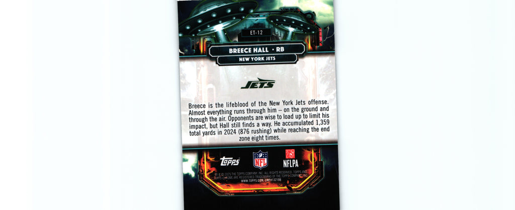 Breece Hall 2025 Topps ET-12, Jets