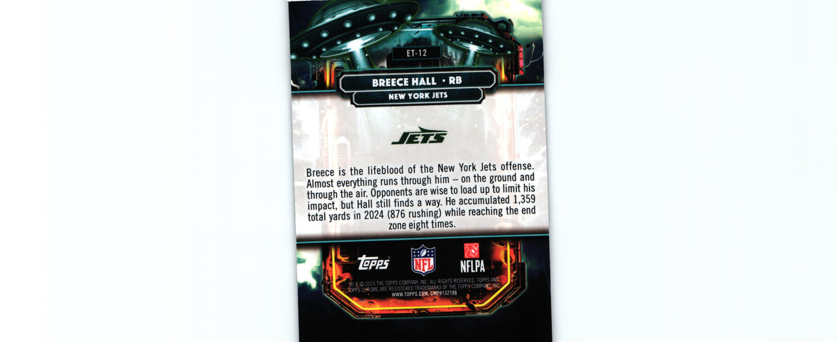 Breece Hall 2025 Topps ET-12, Jets