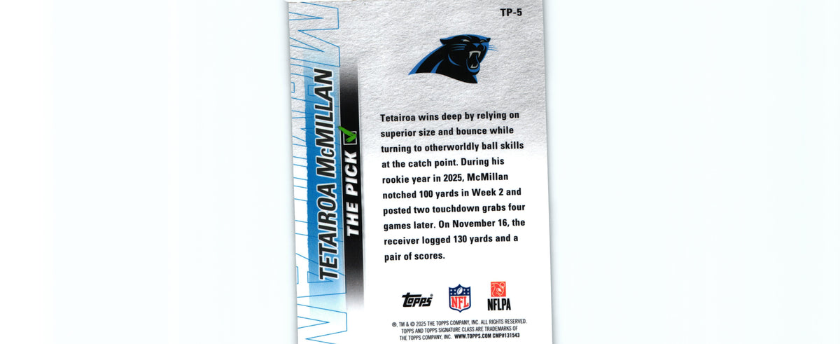 Tetairoa McMillan 2025 Topps TP-5 RC