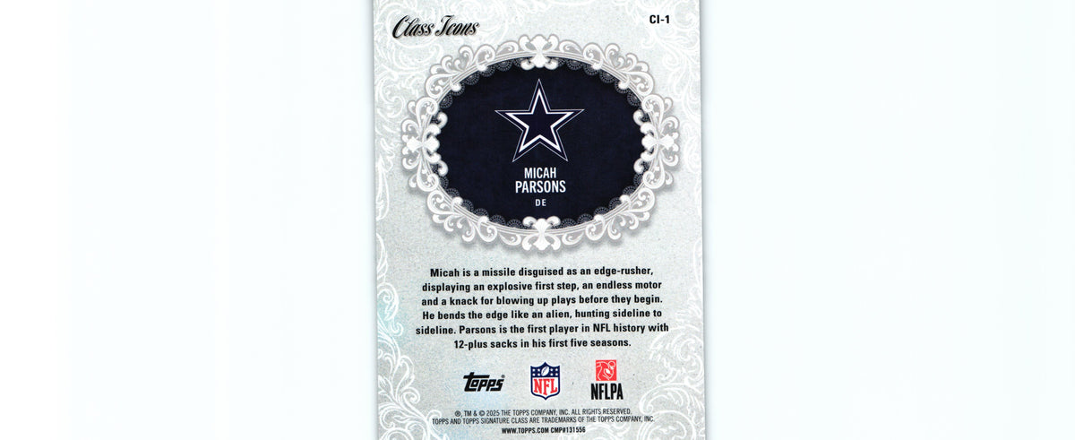 Micah Parson 2025 Topps CI-1